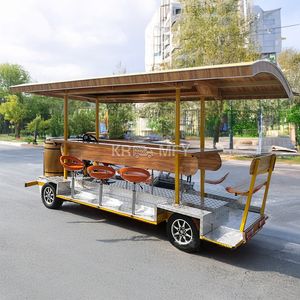 Vélo tandem 13 places à fourche en acier, vitesse unique, frein à disque, pédale standard, pour excursions touristiques, bar mobile, bière, crème glacée, nourriture - Product Image 4