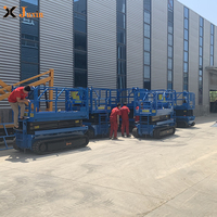 Plateforme de travail aérien verticale, pour surface rugueuse, Terrain extérieur, levage, ciseaux, chenille