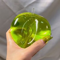 Jouet anti-stress en forme de pomme, rempli de vaseline, non-rétractable, à presser, transparent, grand format, pour les fêtes
