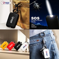 Cargador de Teléfono de Emergencia Portátil 2 en 1, Mini Llavero, Banco de Energía de 4000 mAh/2000 mAh, Salida de 10 W, Cable Integrado, Iluminación LED, para Exteriores