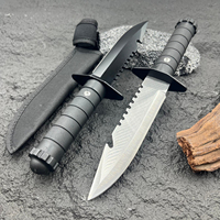 Couteau à lame fixe de survie portable pour l'extérieur, haute dureté, logo personnalisé, couteau OEM pour la chasse en pleine nature, le camping