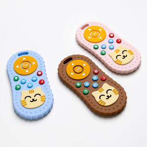 Anneau de dentition en silicone en forme de télécommande amusante pour bébés, <span class=keywords><strong>jouet</strong></span> apaisant avec des parties texturées à mâcher, le cadeau idéal - Product Image 5