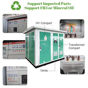 נחושת תת-תחנת משנה קומפקטית 630 kva 500 מתח בינוני מחיר חיצוני 3 שלב להגדיר שנאי 250kva - Product Image 3