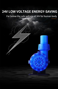 Pompe à eau submersible sans balais DC 36V bleue 20000L/H, hauteur de refoulement 6M, 130W, corps <span class=keywords><strong>XXL</strong></span>, usage industriel intensif, haute tension, garantie 5 ans - Product Image 3
