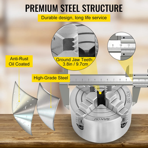 K72-100 4 "đảo ngược hàm độc lập Chuck Lathe Chuck Scroll Lathe máy công cụ gỗ quay gang - Product Image 2