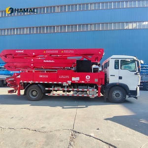 Pompe à béton montée sur camion HAMAC à moteur diesel, portée 48m-70m, avec prix compétitif, moteur et roulements inclus - Product Image 1