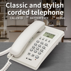 Téléphone d'extension d'hôtel et de bureau <span class=keywords><strong>Ligne</strong></span> <span class=keywords><strong>fixe</strong></span> d'affaires filaire avec fonction d'identification de l'appelant FICAN2018 - Product Image 2