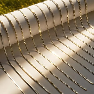 男性用キューバリンクチェーン925スターリングシルバー金メッキHiphopビザンチンマイアミ - Product Image 1