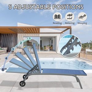 Lusso <span class=keywords><strong>Design</strong></span> moderno in alluminio Chaise Lounge per giardino piscina spiaggia Hotel o parco uso letto <span class=keywords><strong>mobili</strong></span> - Product Image 4