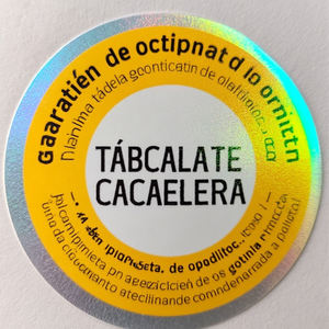 Etiqueta de Seguridad para Humidor de Cigarros, Sello Circular Amarillo, Utilizado por Empresas de Tabaco para Paquetes, Calcomanías con Punto Amarillo y <span class=keywords><strong>Código</strong></span> de Serie Fluorescente - Product Image 3