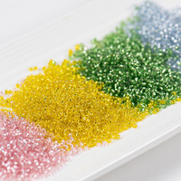 Manik-manik Kaca Bulat Warna-warni Berlapis Perak 2mm / 3mm Grosir 30g / 100g dalam Kantong, Manik-manik Trendi untuk Gelang dan Hiasan