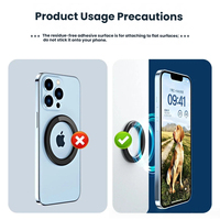 Support de téléphone portable flexible à 360 degrés, support mural pour voiture, support de tableau de bord en alliage métallique, anneaux magnétiques universels, Grip Tok