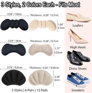 Almohadillas para Talones para Mujer y Hombre, 4D Antideslizantes, de Microfibra, Espuma Viscoelástica, Protectores de Talones con Masaje, Envoltura de 180°, Ultra Relajantes - Product Image 3