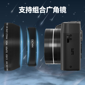 Appareil photo numérique sans miroir à double objectif 75MP 5K Ultra HD avec capteur CMOS, zoom numérique, photographie macro, niveau d'entrée pour étudiants - Product Image 3