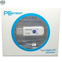 Higrómetro USB TEMPerHUM para Interiores y Exteriores, Medidor Digital de Temperatura y Humedad del Aire con Alarma por Correo Electrónico para Almacenes, Invernaderos y Vegetales