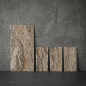 Roman Graphite 800x1600mm Glossy Terrazzo Porcelain Ceramic Tiles Grey Urban Design For Commercial Projects - Product Image 2