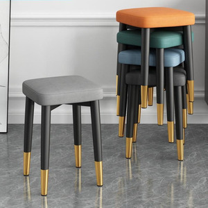 <span class=keywords><strong>Chaise</strong></span> de salle à manger moderne rembourrée en métal pour salle à manger, salon, chambre, bureau, avec pieds dorés et pieds stables, chaises pour événements - Product Image 3