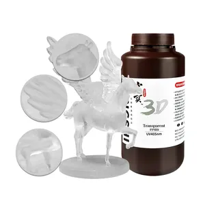 Resina de impresora 3D de alta transparencia, resina detal moldeable, curado UV, fácil de imprimir, uso de resina de 405nm para joyería y modelo