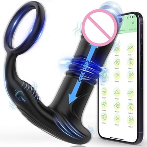 Vibrador Anal, Masajeador <span class=keywords><strong>de</strong></span> Próstata, Anillo para Pene, Juguete Anal, Tapón Anal, Dildo Telescópico con Control por Aplicación para Punto G Masculino - Product Image 1