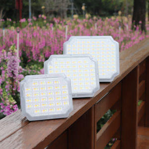 152W 태양광 투광등 야외 IP65 방수 4*1500mAh 배터리 구동 <span class=keywords><strong>LED</strong></span> 보안 조명 패널 정원 마당 거리 - Product Image 1