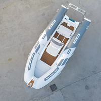 Bateau semi-rigide de luxe en fibre de verre de 4,8 m, modèle 480, haute vitesse, en PVC/Hypalon, pour 6 personnes, avec moteur et kit combiné pour la navigation à la dérive