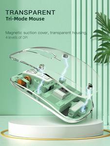 Souris sans fil Lulin BT 2.4G Mini légère, transparente et élégante, rechargeable et silencieuse pour ordinateur de bureau/PC/<span class=keywords><strong>Mac</strong></span>/ordinateur portable - Product Image 6
