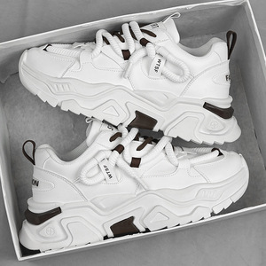 Men's <b>Shoes</b> New Autumn Trendy Versatile Youth Sneakers Casual Thick-Soled <b>Height</b>-<b>Increasing</b> White Running <b>Shoes</b> Mesh Lace-Up - Product Image 3