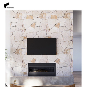 Tostone Bán Chạy Nhất Chia Mặt Ốp Tường Bên Ngoài Trắng Đá Vôi Ốp Loose Đá Cho Biệt Thự Trang Trí Nội Thất Tấm - Product Image 2
