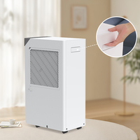 Deshumidificador Inteligente Multifuncional con Ruedas, Absorbedor de Humedad Portátil, Refrigerante, para Oficina y Habitaciones