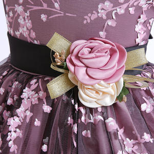 Haute qualité <span class=keywords><strong>belle</strong></span> princesse robes de fête d'<span class=keywords><strong>anniversaire</strong></span> pour les filles vêtements à volants d'été pour bébés et enfants motif solide - Product Image 6