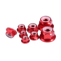 Insert en Nylon anodisé en Aluminium 6061 7075 coloré, rouge, noir, bleu, vert, écrou hexagonal autobloquant DIN 6926