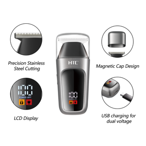 HTC AT-119 du lịch mini kích thước tóc Clipper xách tay tóc tông đơ không cắt Tóc máy cắt LCD - Product Image 4