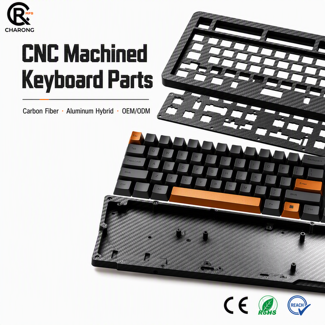 Carbon Fiber Keyboard Case 3K Twill CNC Milled Lightweight Shell for Advanced Mechanical Keyboard DIY Kit