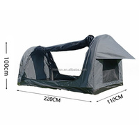 Tente gonflable de butin de couche unique de toile automatique gris foncé de poteau d'air de camping extérieur