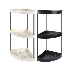 Organiseurs de rangement pour la maison, support d'étagère d'angle à 3 niveaux, gain de place, étagère de rangement multifonctionnelle en plastique - Product Image 2