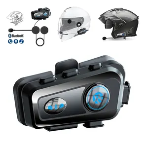 Helm Motor bluetooth, headphone elektronik dengan headset nirkabel untuk helm