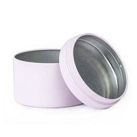 Boîte de rangement en fer blanc de 2 oz en stock pour aliments, bonbons, badges, aimants, bougies, autocollants, finition brillante, boîte cadeau en métal