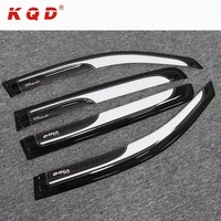 Deflectores de Viento y Lluvia KQD de Material PC para Ventanas de Coche, Protector Solar y de Lluvia, Cierre de Puerta, Negro/Blanco, 4 Piezas/Juego, Fácil Instalación para Toyota Hilux