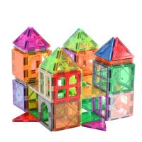 Venta caliente venta al por menor bloques de construcción magnéticos mármol ejecutar Dimensiones personalizadas para juguetes educativos para niños