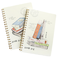Carnet à spirale A5 au design élégant, couverture rigide, papier 80 g/m², auto-adhésif avec spécifications, carnet personnalisé pour étudiants, cadeau