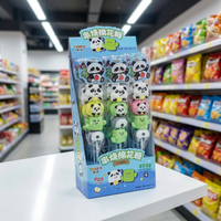 Bâtonnets de guimauve Panda Cartoon 45g x 12 pièces Boîte Multicolore Vente en gros Snack en vrac Marque privée
