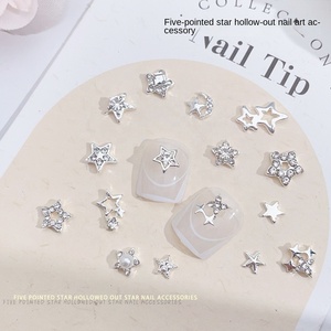 Nouvel Arrivage Paso Sico Décorations d'Ongles Pentagramme Ultra-Brillantes Étoiles Creuses en Alliage Strass Bijoux d'Ongles DIY - Product Image 1