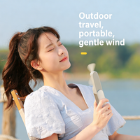 Mini ventilateur portable à main, rechargeable par USB, 1200 mAh, pliable, pour utilisation en extérieur ou en voiture, moteur sans balais, faible bruit