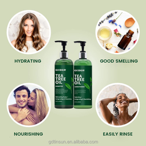 EKBER Vente en gros de shampoing et après-shampoing antipelliculaires biologiques Ensemble de soins capillaires à l'huile d'arbre à thé, nourrissant et sentant bon - Product Image 5