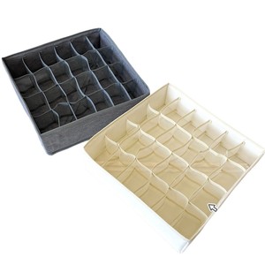 Clothing Organizer Rectangle Foldable Compartmentalized <b>Drawer</b> Style For Underwear Socks Bras <b>Storage</b> <b>Box</b> - Product Image 2
