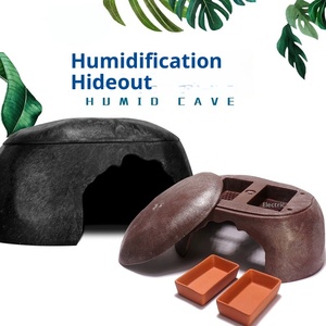 Casetta per Tartarughe da Allevamento, Box per Alimentazione, Umidificazione, Nido, <span class=keywords><strong>Grotta</strong></span>, Paesaggistica, Raffreddamento, in Plastica, Tutto in Uno - Product Image 2