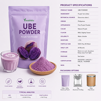 Poudre d'Ube (igname violette) de qualité alimentaire pour Bubble Tea et pâtisseries, naturelle, service OEM, pour boissons, vente en gros, échantillon