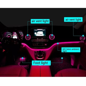 Artículo Popular: Luz Ambiental <span class=keywords><strong>Interior</strong></span> RGB para Mercedes Benz Clase V 260 <span class=keywords><strong>2022</strong></span>, Control por Aplicación, Ventilación Turbo - Product Image 3