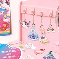 Kit de loisirs créatifs DIY pour enfants, thème Licornes et Princesses, avec paillettes, pour la création de porte-clés, produit phare