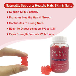 Gummies de collagène de qualité supérieure - Supplément de collagène naturel sans OGM au goût de fruits - Faible MOQ Emballage personnalisé en gros - Product Image 4